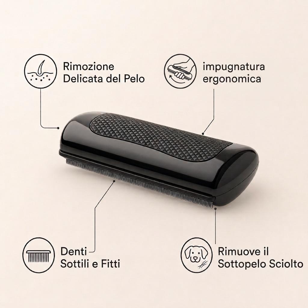 Pettine Deshedding 2-in-1 PetAura™ | Rimuovi Peli e Nodi Senza Sforzo